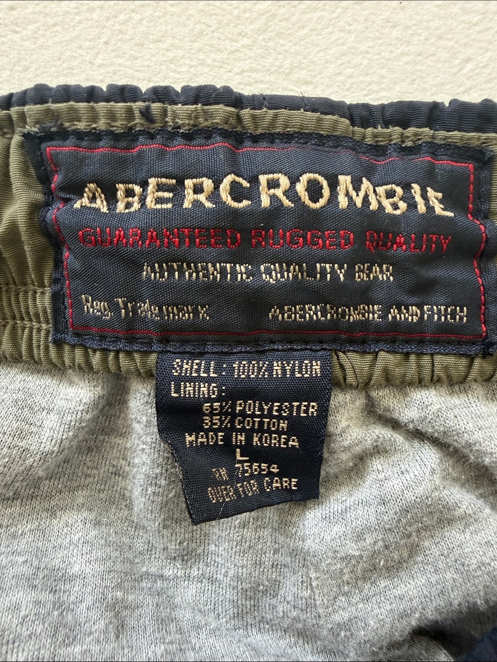 Abercrombie & Fitch Vintage A92 Nylon Cargo Pants Mesh Y2K Parachute 90s - Picture 4 of 13